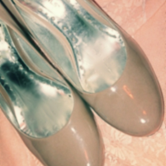 Women's *tan beige nude* heels 2 tone - Picture 4 of 8